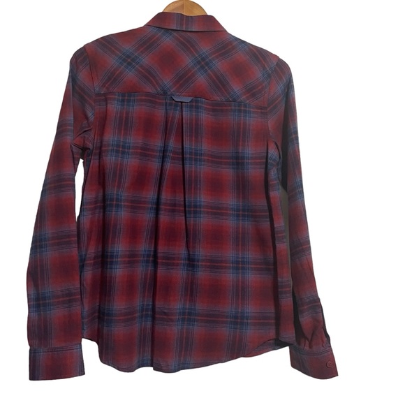 BASS OUTDOOR Women's Expedition Stretch Cotton Flannel Shirt Oxblood XS - Picture 5 of 8